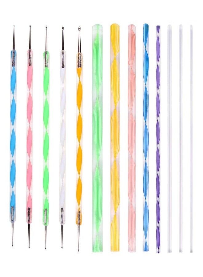 Qatalitic 13 Pcs Mandala and Acrylic Dotting Tool Set, Embossing Stylus for Pottery Ceramic and Polymer Clay for DIY Designs, Clay Sculpting - Image 1
